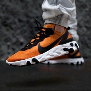 Nike React Element 55 Running Shoes Men’s 8.5 Sunrise BQ9241-001 Orange Gradient